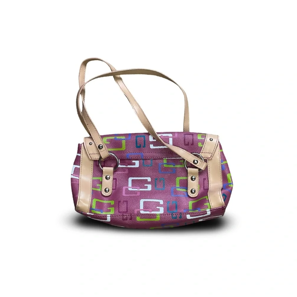 Stylish Purple and Tan Women's Guess Bag - Picture 4 of 4